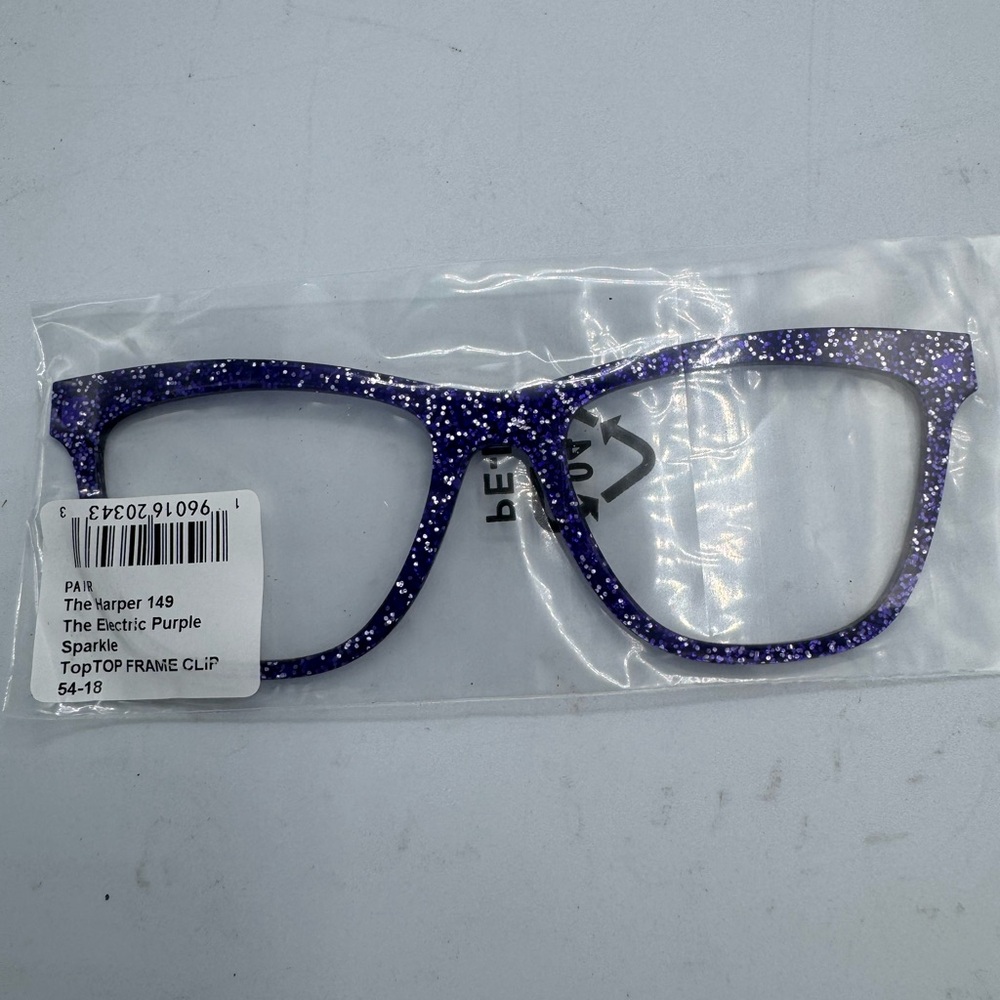 Pair Eyewear The Harper The Electric Purple Eyeglass Tops Toppers